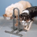 Hundebar/ Katzenbar mit 2 x 2,8 Liter Edelstahlnpfe...
