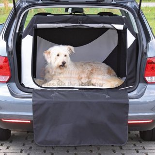 Hunde Auto Transport Nylonbox, 76x48x51 cm, an drei Seiten zu ffnen, besonders stabil durch Metallrahmen