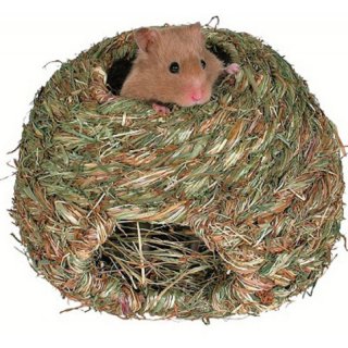 Grasnest fr Hamster und Muse, 100 % Natur 16 cm Durchmesser.
