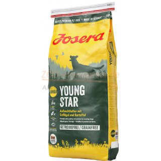 Hundefutter JOSERA YOUNG STAR in 4,5 kg und 15 kg, JOSERA YoungStar Welpenfutter, Aufzuchtfutter mit Geflgel und Kartoffel, JOSERA YoungStar ist ein natrliches, getreidefreies Welpenfutter mit bekmmlichem Geflgelfleisch.