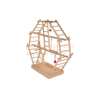 Leiterspielplatz aus Holz 44 x 44H x 16 cm, fr Wellensittiche und Kanarien