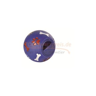 Spielball aus Kunstoff, mit Leckerbissen befllbar und verstellbarer ffnung