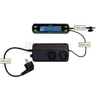 Thermostat digital, mit zwei Schaltkreisen. Ideal fr den Einsatz von Wrmestrahlern, Heizmatten und anderen Wrmequellen