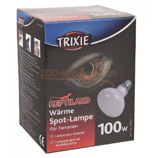 Wrme Spotlampe, ohne UV-B, mit Breitspektrum- Reflektor - Spotlampe 100 Watt Durchm. 8,0 cm.