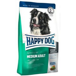 Hundefutter Happy Dog Ault medium 12,5 kg, f.mittlere Hunderassen. enthlt 5 hochverdaul. Proteinbausteine bester Qualitt und angemessene 12% Fett mit lebensnotwendigen, ungesttigten Omega-3 und Omega-6 Fetts. aus hochw. tierischen und pflanzlichen Que