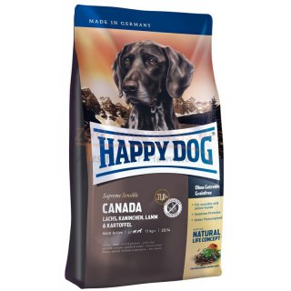 Hundefutter HAPPY DOG CANADA 11 kg Surprem,  Hundefutter, ohne Getreide,fr ausgewachs. Hunde ab 6 Monate. auch optimal fr sensible Junghunde ab dem 6. Monat.