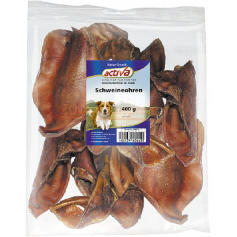 Hundesnack Schweineohren 400 g, der Natursnack für alle Hunde.,
