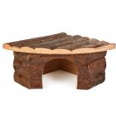 Holz Eckhaus mit Naturrinde 22 B x 10 H x 15 / 15 SL cm