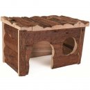 Holzhaus mit Naturrinde, 28 x 16 x 18 cm, fr...