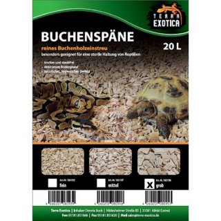 Buchenspne 20 Liter grob, gereinigt, staubfrei