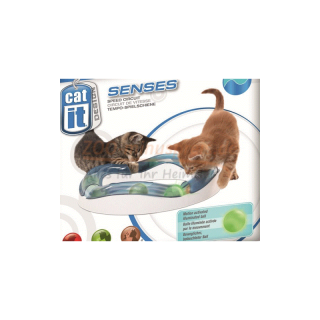 Catit® Design Senses Tempo-Spielschiene für Katzen. Mit leuchtaktivem Ball. 1 A Spielanreiz