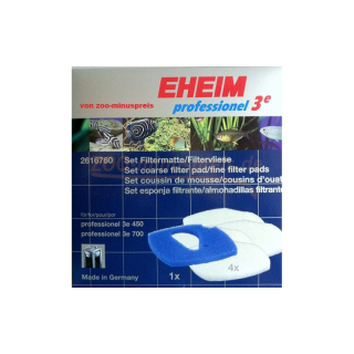 Eheim Filtermaterial Set fr Professionel III, Typ Prof. 3e - 450.+ 700, - 1 x Vorfiltermatte und 4 x Filtervlies