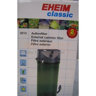 Aquarium Filter EHEIM classic 250 Außenfilter 2213, fürAquarien bis 250 Ltr. / Pumpenleistung 440 Ltr./ Std.