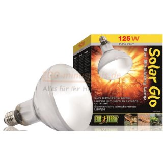 Exo-Terra  SOLAR-GLO - 125 Watt. -  Terrarienlampe mit UV-A & UV-B  - Die Exo Terra Solar Glo Sonnenlicht simuliert die Strahlung des Sonnenlichts nach