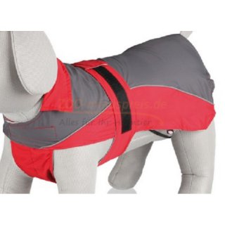 Hunde Regenmantel LORIENT, mit Brustlatz und praktischen Klettverschluss, mit Brustlatz und ausrollbarer Kapuze, windundurchlässig, mit reflektierenden Paspeln, Beinschlaufen für die Hinterläufe 