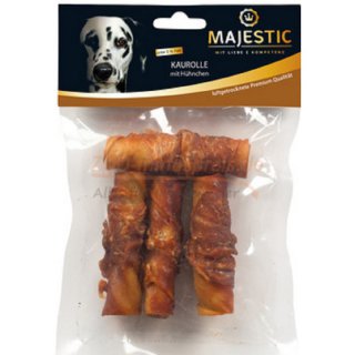 Majestic Hundesnacks 90 g, Kaurolle mit Huhn