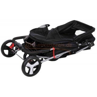 Hunde Transport Buggy, extra leichte Ausfhrung (4,6 kg), Einhand-Klapp-Bedienung am Griff, Mae: 47  100  80 cm, bis 15 kg Tiergewicht.