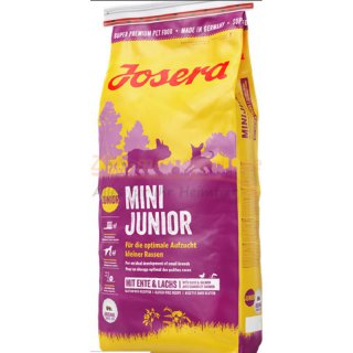 Hundefutter JOSERA MINI Junior in 4kg und 15kg, fr kleine Hunderassen.spezielles Aufzuchtfutter fr kleine Rassen mit besten Nhrstoffen, die eine gesunde Entwicklung untersttzen. Josera Mini Junior 15 kg