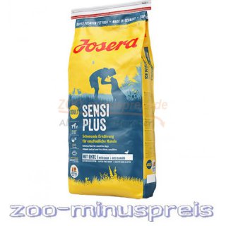 Hundefutter JOSERA SENSI PLUS, in 4,5 kg und 15 kg. Vollwertige Schonkost fr erwachsene Hunde mit empfindlichem Verdauungssystem, schmackhaft, leicht & bekmmlich, mit Ente & Geflgel, Biotin Josera Sensi plus 15 kg