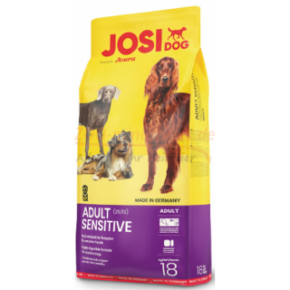 Hundefutter JosiDog ADULT SENSITIVE, fr sensible ausgewachsene Hunderasse, in 4,5 kg und 18 kg. mit glutenfreien Rezeptur ist das schmackhafte Hundefutter leicht verdaulich und hoch verwertbar.