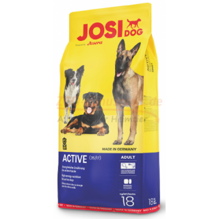 Hundefutter JosiDog ACTIVE in 4,5 kg und 18 kg, Die gehaltvolle und glutenfreie Rezeptur von JosiDog Active stellt die Energieversorgung bei sehr aktiven Hunden sicher.
