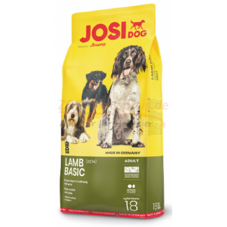 Hundefutter JosiDog LAMM BASIC 15kg, bietet eine ausgewogene Ernhrung mit Lamm als geschmackliche Alternative fr normal aktive Hunde.