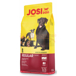 Hundefutter JosiDog REGULAR  4,5 kg und 18 kg, Die fein abgestimmte glutenfreie Rezeptur von JosiDog Regular ist geeignet für Hunde mit leicht erhöhtem Energiebedarf.