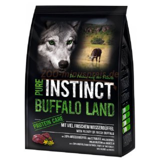 Hundefutter PURE INSTINCT Buffalo Land - 12 kg Naturnahes Trockenfutter fr Hunde In der Zusammensetzung sehen Sie die reichhaltige Rezeptur, die Ihrem Hund eine besonders schmackhafte Rundumversorgung garantiert