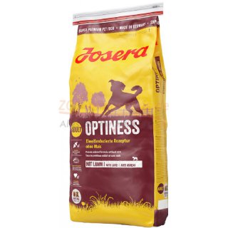 Hundefutter JOSERA OPTINESS in 4,5 kg und 15 kg. Die besondere Rezeptur fr jeden Tag, die unsere whlerischen Vierbeiner mit allem versorgt, was sie brauchen. Feinstes Lammfleisch