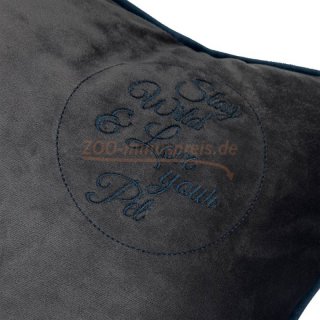 Hundekissen Kissen LOVE YOUR PET in versch. Gren, Samtoptik, strapazierfhiger Polyester-Bezug