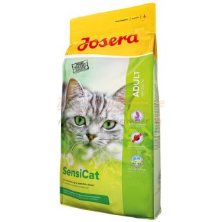 Katzenfutter JOSERA SENSI CAT, in verschiedenen Gren, ausgewhlte, leicht verdauliche Rohwaren gewhren beste Vertrglichkeit und sind somit speziell fr ernhrungssensible Katzen geeignet. 1004935 Sensi cat 10 kg