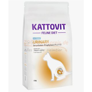 Katzenfutter Kattovit Urinary mit Thunfisch,Trockenfutter 4 kg, zur Vorbeugung bei Struvitsteinen