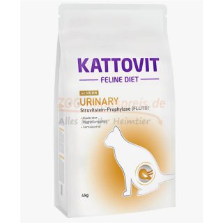 Katzenfutter Kattovit Urinary mit Huhn,Trockenfutter 4 kg, zur Vorbeugung bei Struvitsteinen