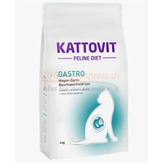 Katzenfutter Kattovit Gastro, Trockenfutter 4 kg, bei Magen,Darm und Bauchspeicheldrsenproblemen