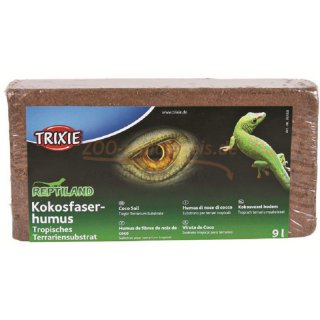 Kokosfaserhumus, 9 Liter tropisches Terrariensubstrat, 7 - 8fach Ausdehnung