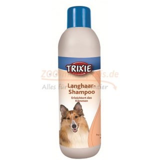 Hunde Langhaar Shampoo 1 Ltr, erleichtert das Kämmen und entpfilzen