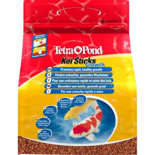 Teichfutter Tetra Pond KOI Colour&Growth Sticks 4 Liter, Premiumfutter in Stick-Form für alle Koi ab 25 cm Körperlänge - für mehr Vitalität