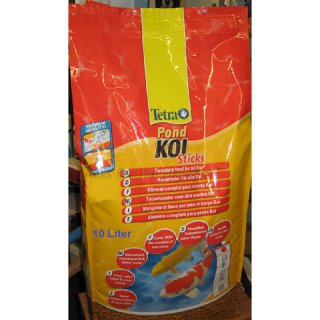 Teichfutter Tetra Pond KOI Sticks  10 Liter,  Hauptfutter in Form hochwertiger, schwimmfähiger Futtersticks speziell für die gesunde und ausgewogene Ernährung von Koi entwickelt.