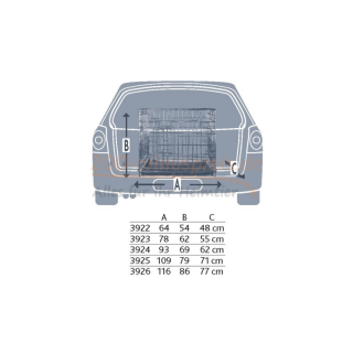 Hunde Transportgitterbox fr 109 cm Front x 79 cm hoch x 71 cm tief,