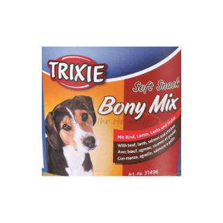 Hunde Snack, Soft Snack Bony Mix 500 g, mit Rind, Huhn, Lamm und Lachs