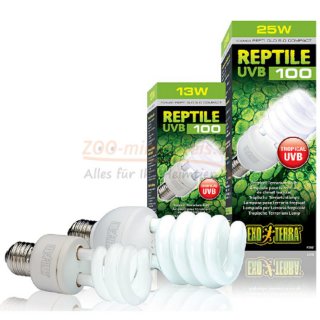 Reptile UVB100 - 25 Watt und 13 Watt, Ideal für alle tropischen und subtropischen Reptilien
