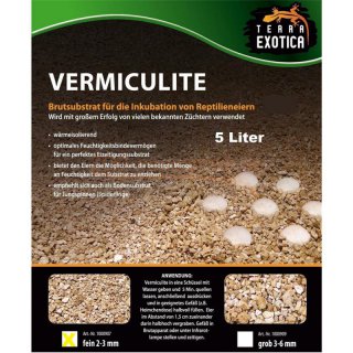 Vermiculit 3 - 6 mm Körnung, natürliches Inkubationssubstrat 5 Liter.