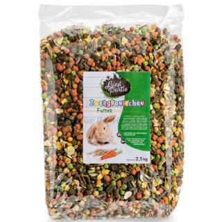 Zwergkainichen Futter LAND PARTIE 2,5 kg und 4 kg, Hauptfutter Fachhandelsmarke  LAND PARTIE ZK Futter 2,5 kg