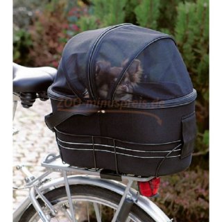 Hunde Fahrrad Tasche 29x42x48 cm, bis 8 kg Tiergewicht.formstabiles EVA, stabiler Metallrahmen für einen sicheren Transport des Tieres auf dem Gepäckträger, Tasche durch Klettverschlüsse vom Rahmen abnehmbar und als Transporttasche verwendbar.
