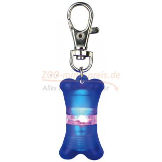 Hunde Blinklicht Anhnger fr Hunde 2 x 4 cm, leuchtet rot und blau, wasserdicht, mit Adressschild