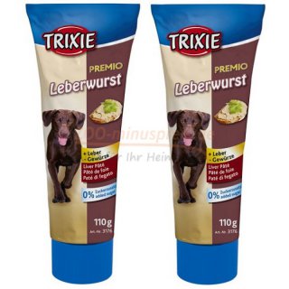 Hunde Leberwurst  2 x 110 g, mit reduziertem Salz- und Gewrzgehalt, ohne Zucker