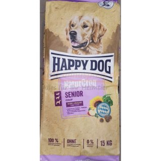 Hundefutter HAPPY DOG Natur Croq SENIOR 15 kg, abgestimmt für Hunde ab dem 8 Lebensjahr, mit Rohstoffen von besonders hoher Qualität und einen höheren Gehalt an speziellen Ballaststoffen.