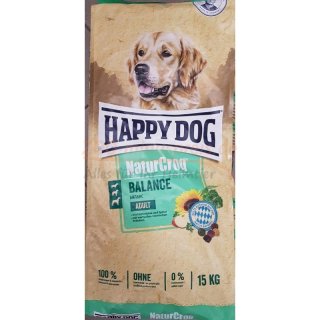 Hundefutter HAPPY DOG Natur croq ADULT balance 15 kg, Hochverdauliche Kroketten mit Hefe und Httenkse.
