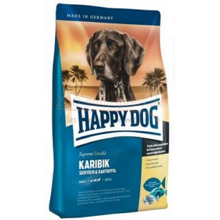 Hundefutter HAPPY DOG KARIBIK 12,5 kg Surprem, mit feinstem Seefisch für Allergiker, sehr bekömmlich, der getreidefreie Feinschmeckergenuss aus exklusiven Rohstoffen angelehnt an die besonderen Köstlichkeiten der karibischen Küche