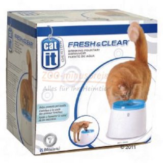 Hunde / Katzen Trinkbrunnen : Der Catit Fresh and Clear Trinkbrunnen bietet eine Quelle mit flieendem Wasser, die Ihr Tier dazu ermuntert, mehr zu trinken. 